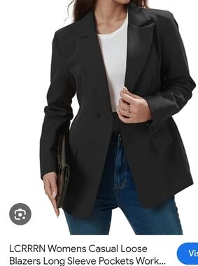 Black Women's Tailored Casual Blazer